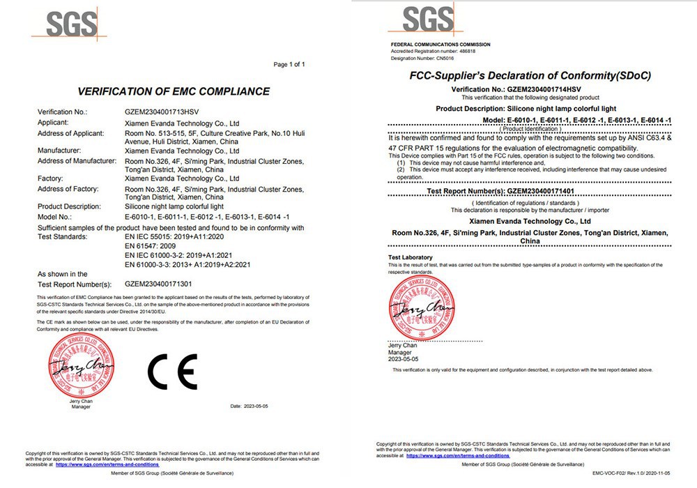 CE-FCC-Colorful Decompression Led Night Light CE-FCC-Colorful Decompression Led Night Light