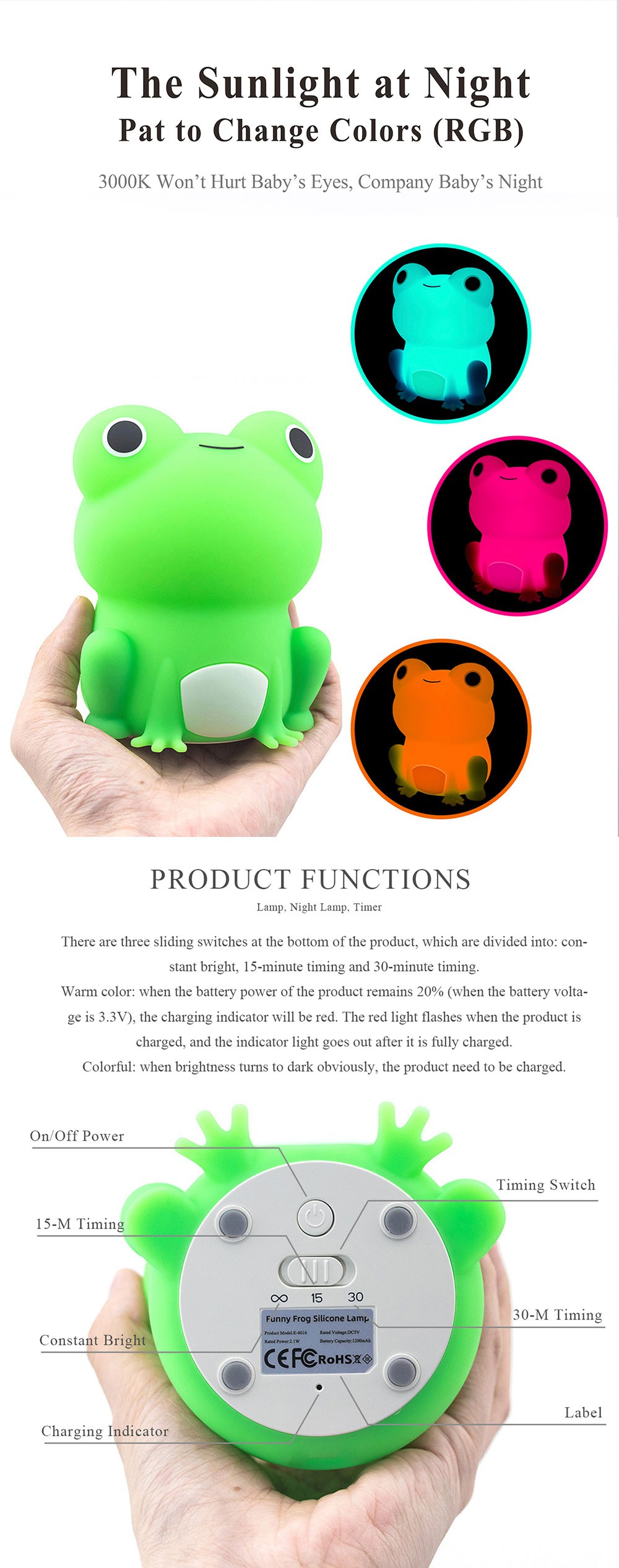 Bedroom Table Lamp Changing Colors Colorful Frog Lights Bedroom Table Lamp Changing Colors Colorful Frog Lights