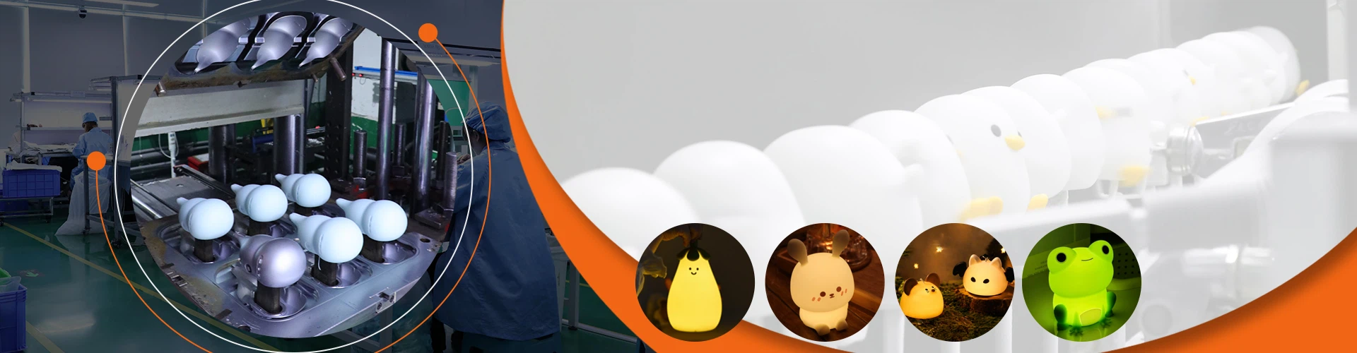 Silicone Night Light Collection - Factory Direct Animal/Fruit Lamp Styles