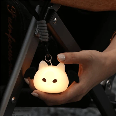 Mini Bat NightLamp Keychain